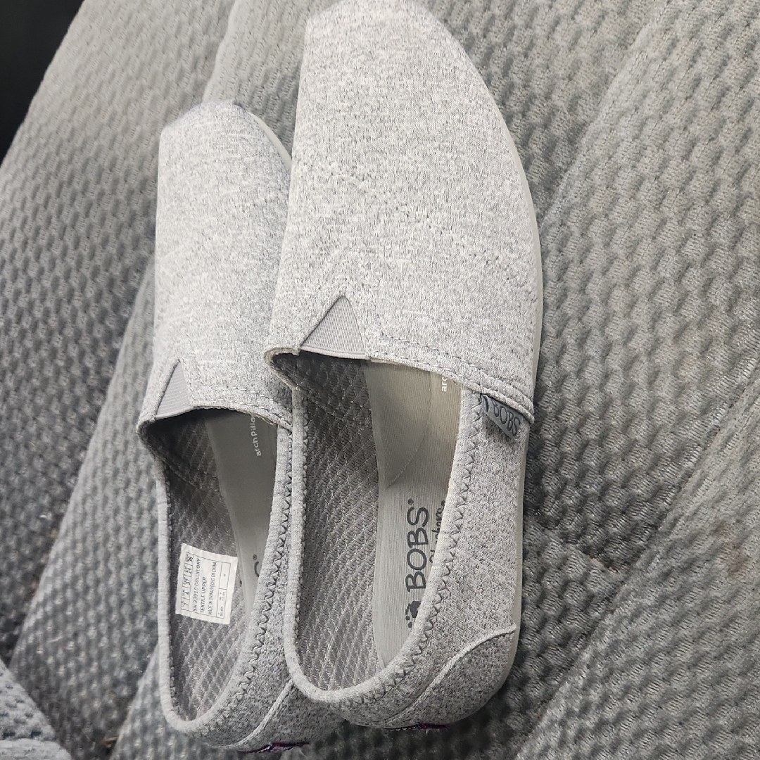 Skechers Women's Light Gray Slip-On Flats